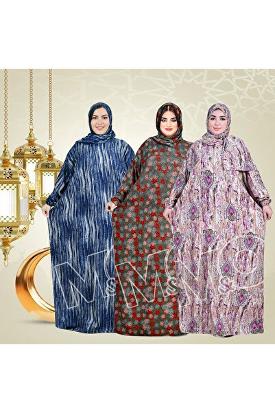 M&O 2 3-piece prayer and reception abaya set, high-quality Cotton , wide and ...