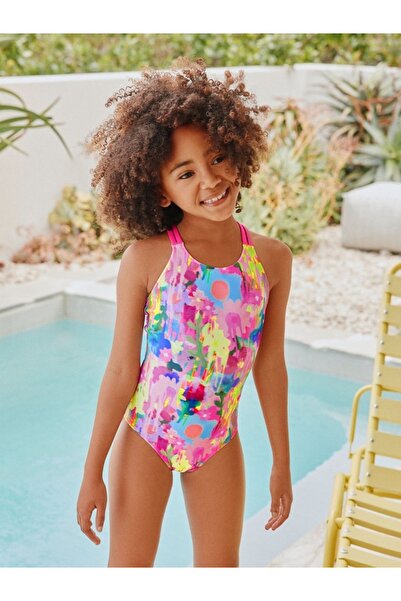Next Baby Rainbow Patterned Double Strap Swimsuit