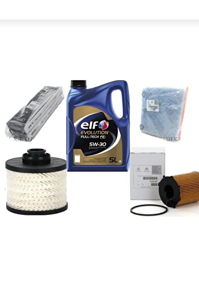 ELF Peugeot 301 1.6 Blue hdi Filtre Seti+Elf 5W30 5LT 2025 5li Set
