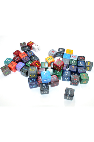 Chessex Zar Speckled D6 Numerotat – Vanzare la Bucata