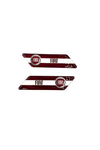 BsElektronik Damla Sticker Fiat Tasarım Çamurluk Logosu - Çamurluk Logosu Fiat