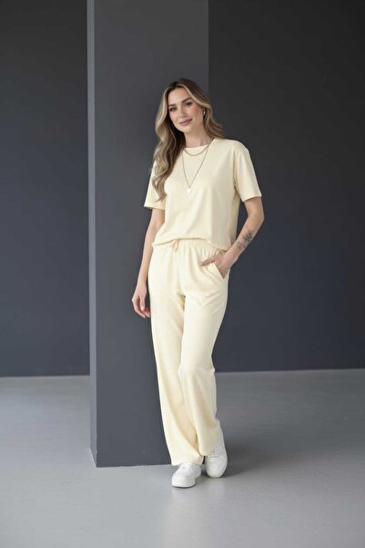 hies طقم من قطعتين علوي وسفلي قماش مودال للموسم الجديد 2026