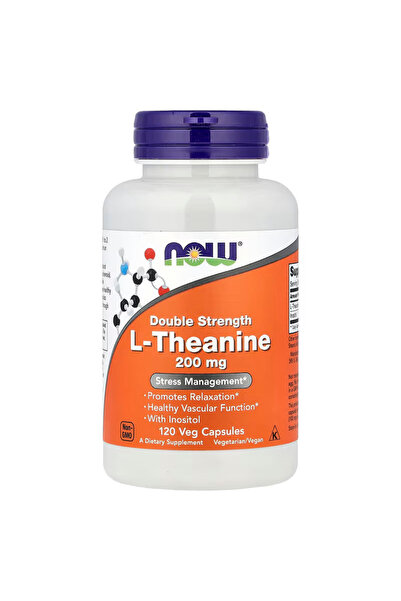 Now Foods Double Strength L-Theanine with inositol 120 Veg Capsules