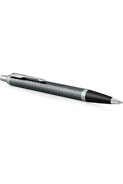 Parker قلم حبر جاف IM - أخضر داكن فاخر مع حواف من الكروم، علبة هدايا مرفقة-8599