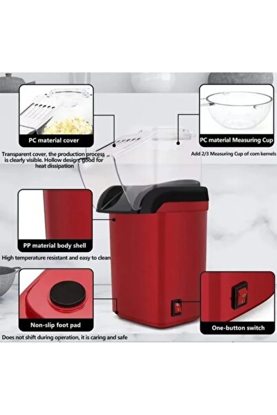 RAF popcorn Machine with Hot Air Blowing Technology and 2L Large Capacity