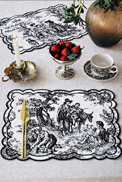 Diva Home French Peasant Pattern 2 Pieces Placemat I Water Repellent