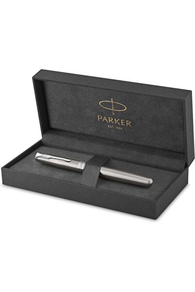 Parker قلم سونيت رولربول - ستانلس ستيل مع حواف من البلاديوم - رأس رفيع - حبر ...