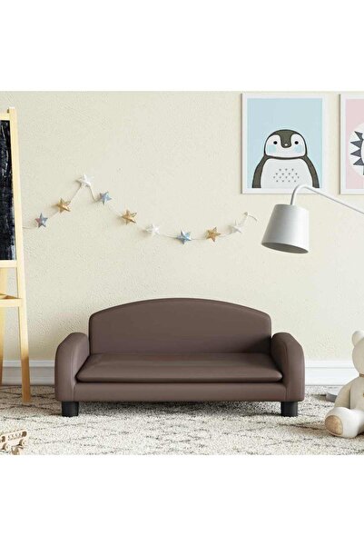 Concept Canapea pentru copii maro 70x45x30 cm piele artificială
