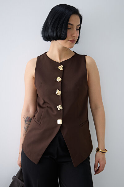 Füme Dumbbell design button Vest