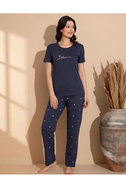 BOYRAZ εφαρμοστό Γυναικείο Σετ Πιτζάμες Milan με λαιμόκοψη και κοντό μανίκι 1...