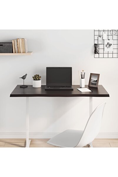 Concept Blat masă, 100x60x2 cm, gri, lemn stejar tratat contur organic