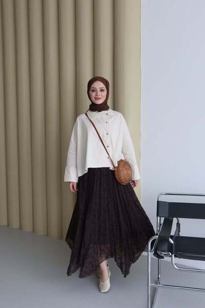 Ranasubaşı Asymmetrical Hemmed Wavy Skirt