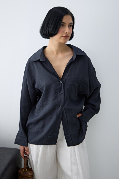 Füme Modal Casual Oversize Shirt