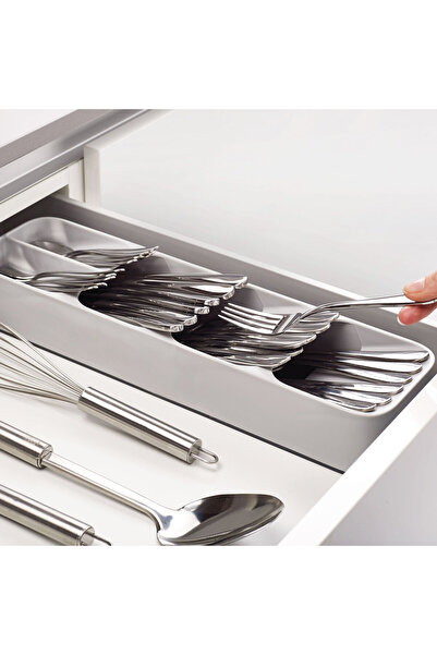 Bewello Cutlery holder - 5 compartments - plastic - 40 x 11 x 5.5 cm