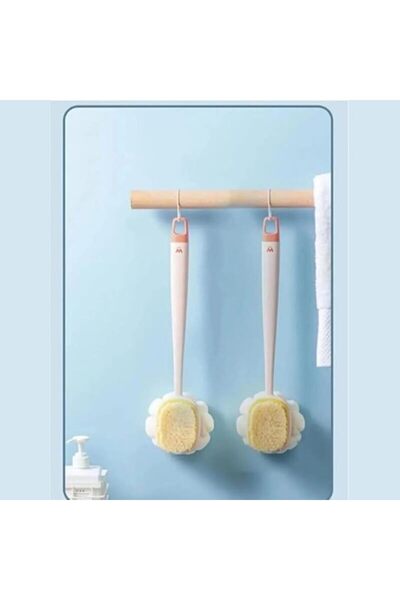 bahe home 2-in-1 Shower Body Brush Long Strappy Back Brush Loofah Bath Loofah