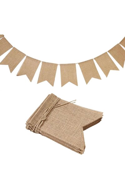 choice2 مجموعة واحدة بنية اللون (6 قطع × 2 متر) 12 قطعة من أعلام لافتات الخيش...