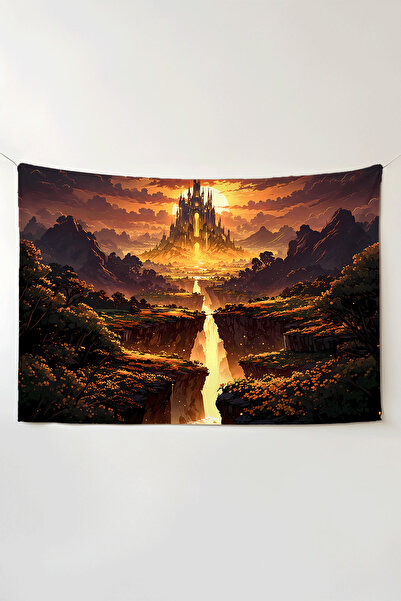 Charmbi Golden Kingdom Tapiserie de perete orizontală – Tapiserie de perete d...