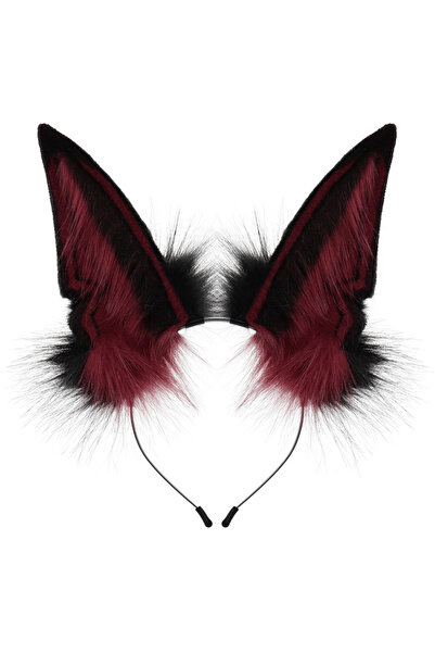 Choice Blackwine Animal Fox Wolf Ears Headband Handmade Women Men Hair Hoop C...