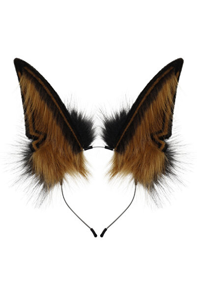 Choice4 Blackbrown Animal Fox Wolf Ears Headband Handmade Women Men Hair Hoop...