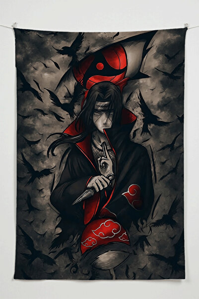 Charmbi Tapiserie de perete Uchiha Itachi – Tapiserie de perete de dimensiuni...