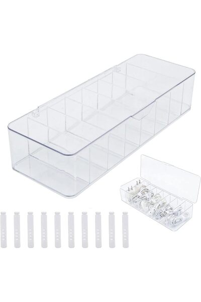 Arabest See-Through Cable Organizer Box Wire Management Case Data Cord Organi...