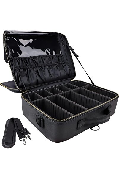 Arabest portable travel cosmetic bag,black