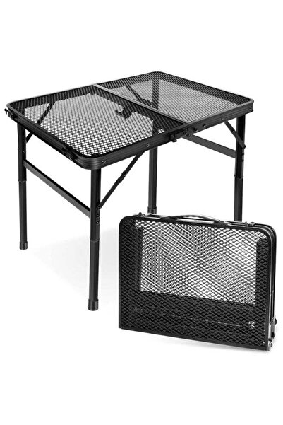 Arabest طاولات شواء محمولة للاستخدام الخارجي، قابلة لتعديل الارتفاع، سطح شبكي...