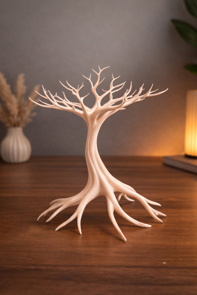 EDIXON Dekoratif Minimal Ağaç Heykel – Modern Masaüstü Dekor