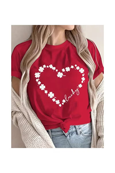 ZEMLİYA Unisex "Inimă Florală" cu imprimeu tricou - Stil Modern