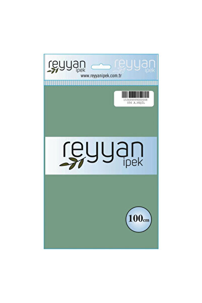 REYYAN İpek Düz Renk Yazma 100cm 056 A. Yeşil Tekli Poşet Yazma
