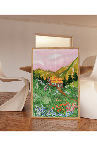 Tuba Decor Tablou rustic dintr-o singură bucată cu ramă din lemn