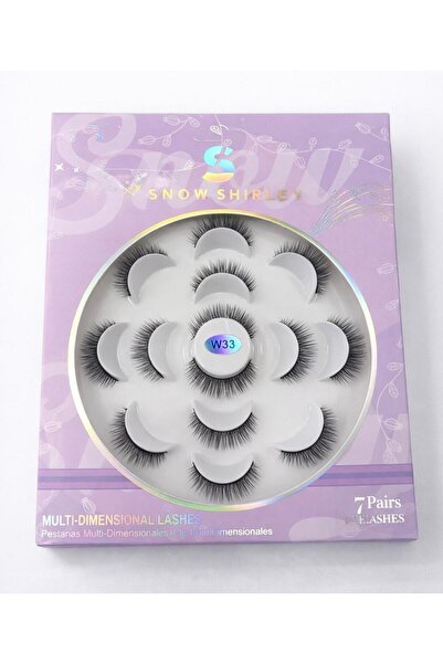 SİNKA Doğal İpek Takma Kirpik 7 çift 3d-48 Yoğun Hacimli Görünüm Doğal