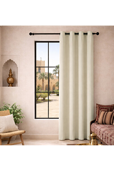 L&Wen Solid Blackout Curtains, 1 Panel Drapes Grommet Room Window Curtains (B...
