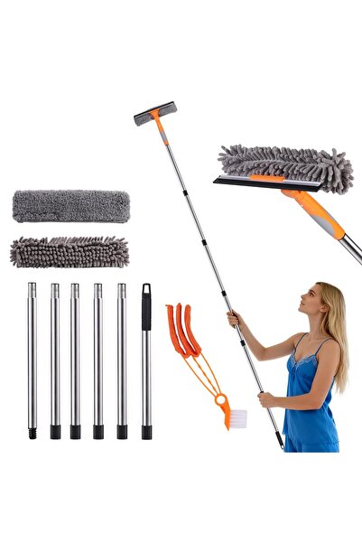 GOYOGA Set de instrumente pentru curățarea racletelor de ferestre cu mâner lu...