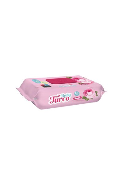 Baby Turco منشفة أطفال مبللة برائحة الورد 90 قطعة (6 عبوات)