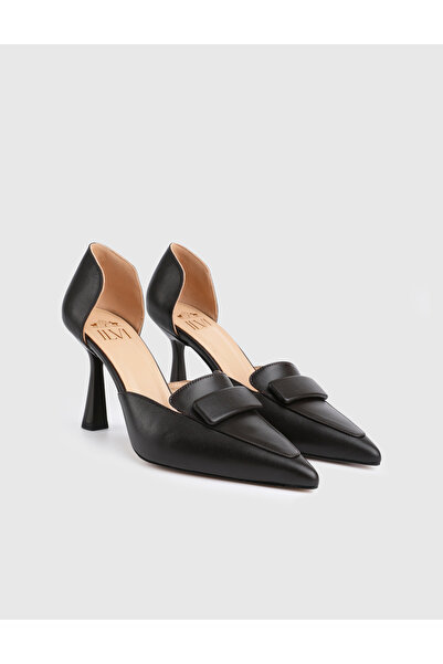 İLVİ Melinea Genuine Leather Women's Brown Heels Sandals