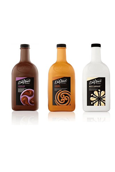 Da Vinci Davinci 3 lü Sos Fırsat Seti (Beyaz Çikolata, Karamel, Çikolata) 2 LT
