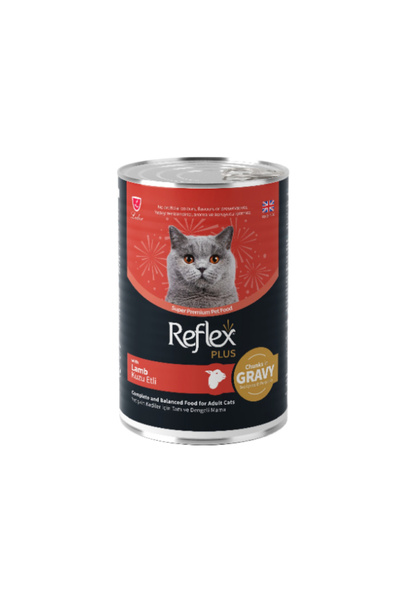 Reflex Plus Gravy Sos İçinde Et Parçacıklı Kuzu Etli Yetişkin Kedi Konserve 4...