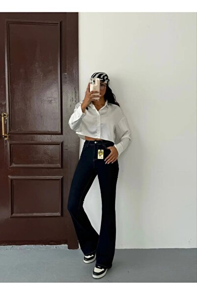 Butikcadde Stretch Fabric Spanish Flare Jeans