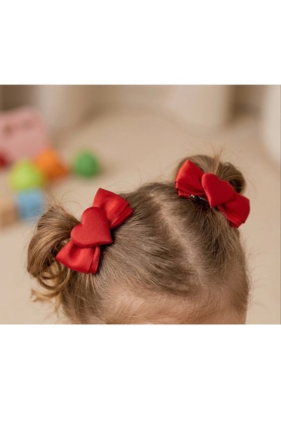 Budgstore İKİLİ KURDELE TOKA 23 NİSAN SEVGİLİLER GÜNÜ KALP PARTİ