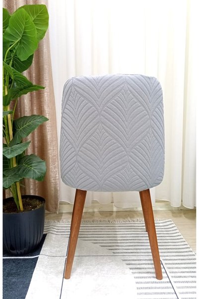 nurluk Leaf Pattern Rubberized Stretchy Very High Quality Large Size Oval Chair Cover (1 Piece)