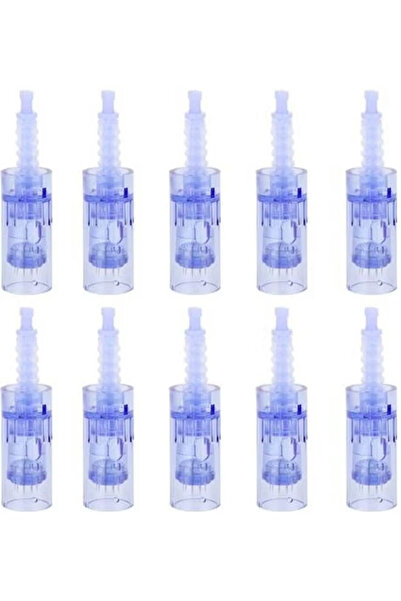 BSMBIOO Derma Ultima A6 Replaceable Cartridges 12Pins Needle 10 Pcs Blue 8cm