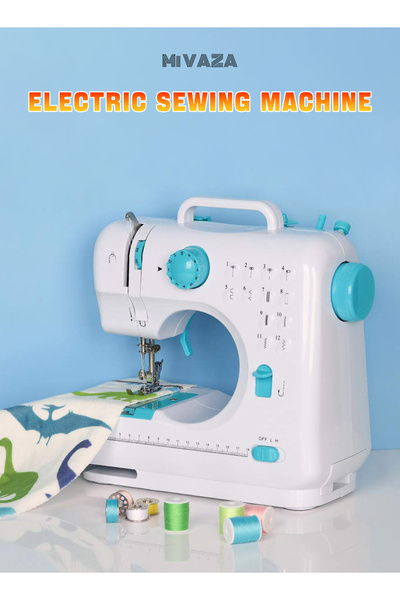 Mi VAZA ماكينة خياطة كهربائية بـ 12 غرزة - خط مزدوج وسرعة مزدوج - ماكينة خياط...