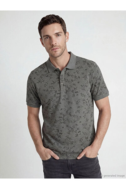 LC Waikiki LCWAIKIKI Κλασικό Ανδρικό Μπλουζάκι με Γιακά Πόλο σε Ανθρακί Με σχ...