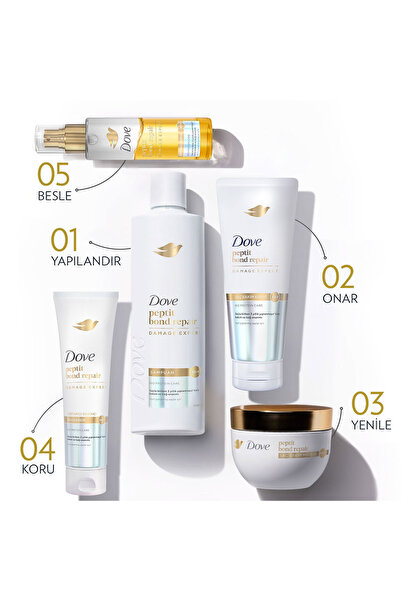 Dove Şampuan Peptit Bond Repair 375 ml x3