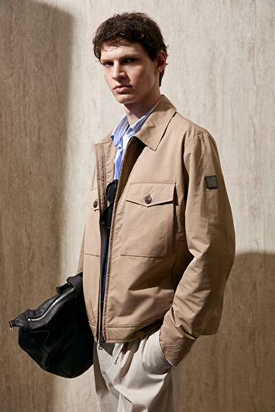 Lufian Troy Men's Coat Camel Hair