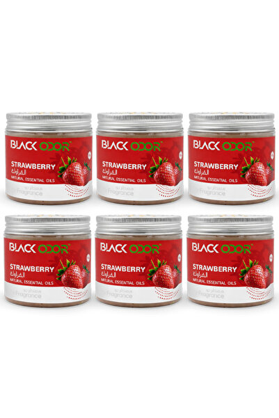 Black Odor معطر جو للسيارة برائحة الفراولة، عبوة من 6 قطع، جل زيت عطري طبيعي،...