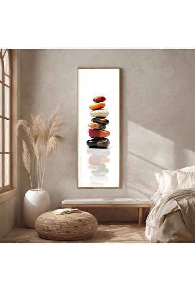 Dekorsiahome Ahşap Çerçeveli Panoramik Oturma Odası Salon Tablosu UZ0443