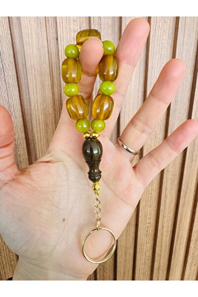 Tesbihas Atölyesi سبحة تركية عتيقة بتصميم باجا كومبيني سلسلة مفاتيح 11 حبة