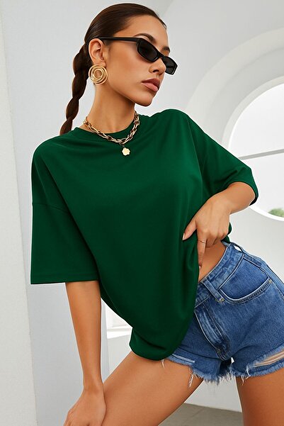 E-ROMA Plain Oversized Unisex T-Shirt Yb2